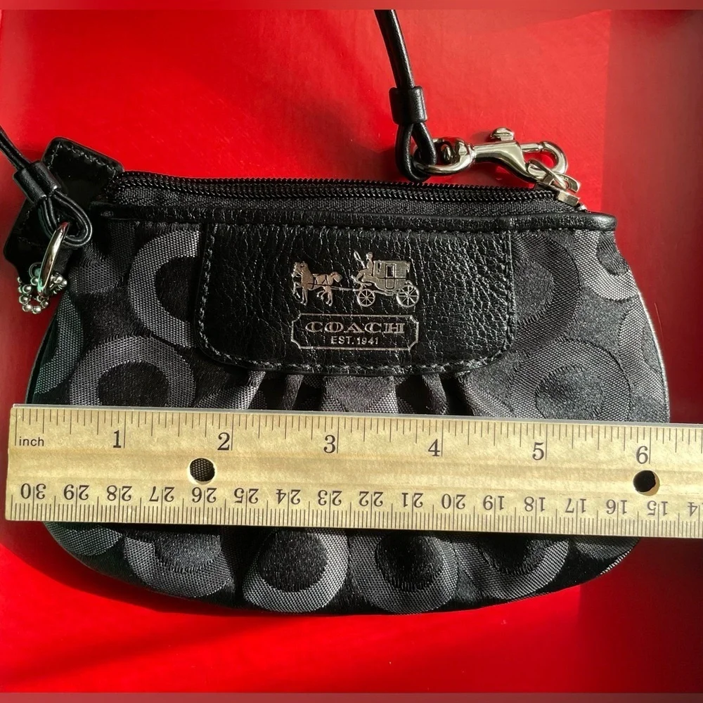 COACH WALLET,Coach Black and Gray Wristlet